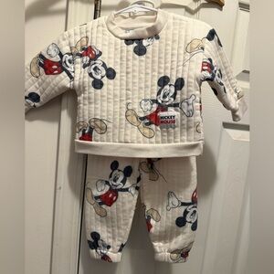 Disney Baby Quilted Mickey Mouse Sweatsuit